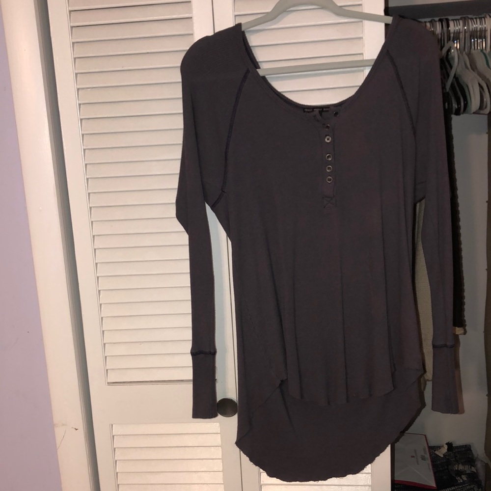 Purple/gray shirt